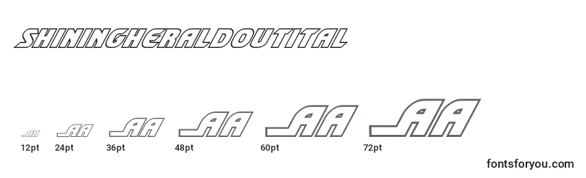 Shiningheraldoutital (140731) Font Sizes