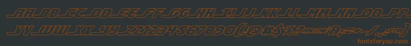 shiningheraldoutital-fontti – ruskeat fontit mustalla taustalla