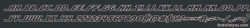shiningheraldoutital Font – Pink Fonts on Black Background
