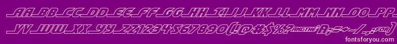 shiningheraldoutital Font – Pink Fonts on Purple Background