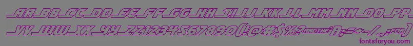 shiningheraldoutital Font – Purple Fonts on Gray Background