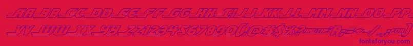 shiningheraldoutital Font – Purple Fonts on Red Background