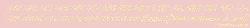 shiningheraldoutital Font – Yellow Fonts on Pink Background