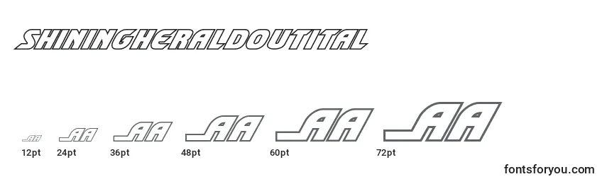 Shiningheraldoutital (140732) Font Sizes