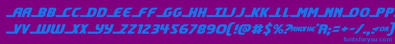 shiningheraldsemital Font – Blue Fonts on Purple Background