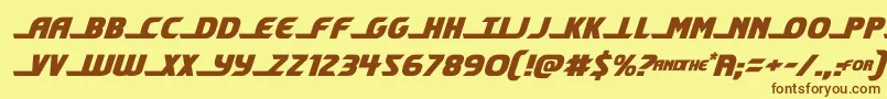 shiningheraldsemital Font – Brown Fonts on Yellow Background