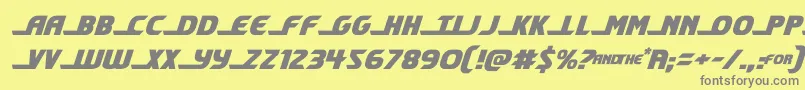 shiningheraldsemital Font – Gray Fonts on Yellow Background