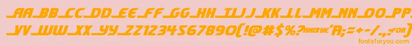 shiningheraldsemital Font – Orange Fonts on Pink Background