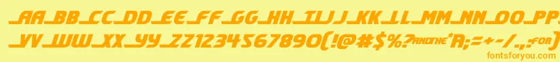 shiningheraldsemital Font – Orange Fonts on Yellow Background