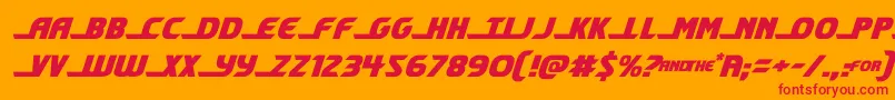 shiningheraldsemital Font – Red Fonts on Orange Background