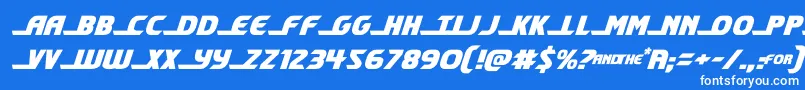 shiningheraldsemital Font – White Fonts on Blue Background