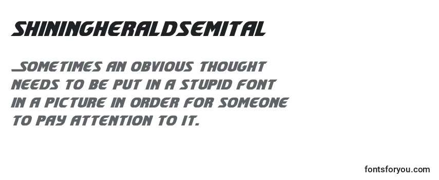 Review of the Shiningheraldsemital Font