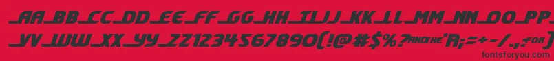 shiningheraldsemital Font – Black Fonts on Red Background