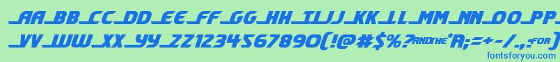 shiningheraldsemital Font – Blue Fonts on Green Background