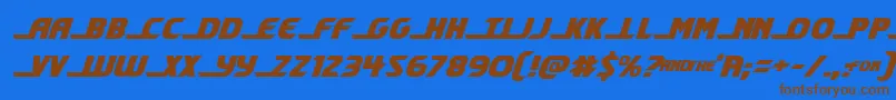 shiningheraldsemital Font – Brown Fonts on Blue Background