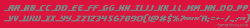 shiningheraldsemital Font – Gray Fonts on Red Background