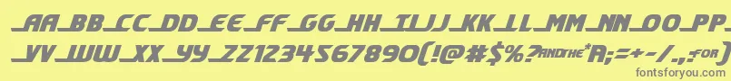 shiningheraldsemital Font – Gray Fonts on Yellow Background