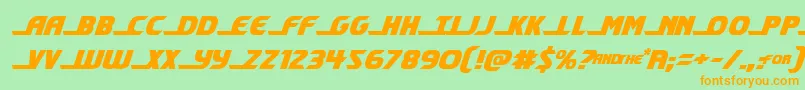 shiningheraldsemital Font – Orange Fonts on Green Background