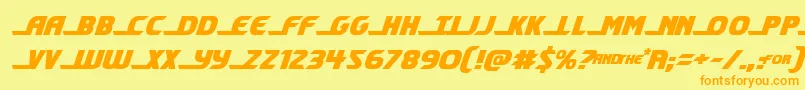 shiningheraldsemital Font – Orange Fonts on Yellow Background