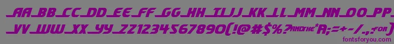shiningheraldsemital Font – Purple Fonts on Gray Background