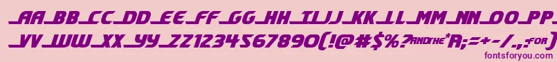 shiningheraldsemital Font – Purple Fonts on Pink Background