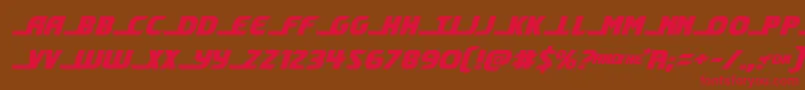 shiningheraldsemital Font – Red Fonts on Brown Background