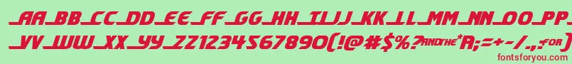 shiningheraldsemital Font – Red Fonts on Green Background