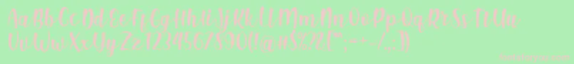 Shink Font by Rifki 7NTypes-Schriftart – Rosa Schriften auf grünem Hintergrund