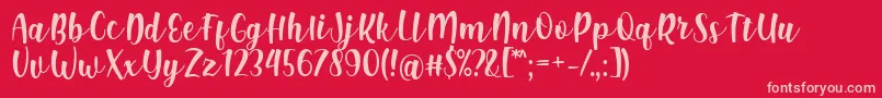 Shink Font by Rifki 7NTypes Font – Pink Fonts on Red Background