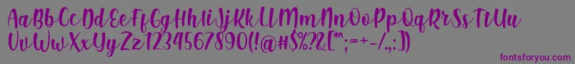 フォントShink Font by Rifki 7NTypes – 紫色のフォント、灰色の背景