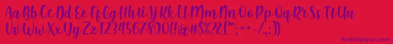 フォントShink Font by Rifki 7NTypes – 赤い背景に紫のフォント