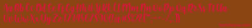 Police Shink Font by Rifki 7NTypes – polices rouges sur fond brun