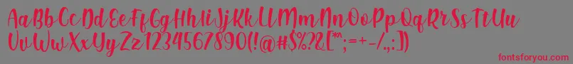 フォントShink Font by Rifki 7NTypes – 赤い文字の灰色の背景