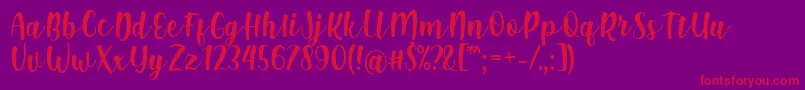 Shink Font by Rifki 7NTypes Font – Red Fonts on Purple Background