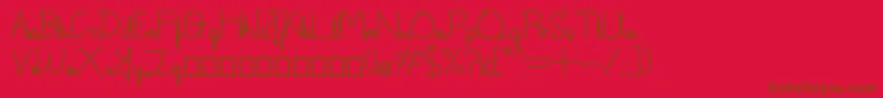 Shintelline Demo Font – Brown Fonts on Red Background