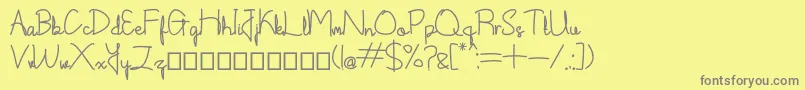 Shintelline Demo Font – Gray Fonts on Yellow Background