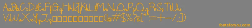 Shintelline Demo Font – Orange Fonts on Gray Background