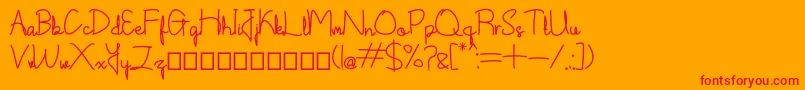 Shintelline Demo Font – Red Fonts on Orange Background