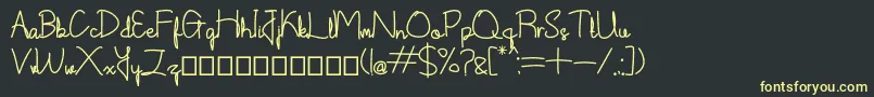 Shintelline Demo Font – Yellow Fonts on Black Background