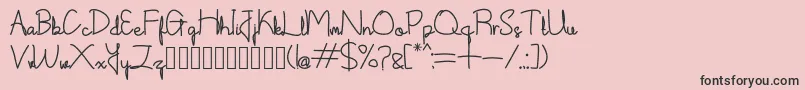 Shintelline Demo Font – Black Fonts on Pink Background