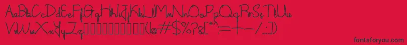 Shintelline Demo Font – Black Fonts on Red Background