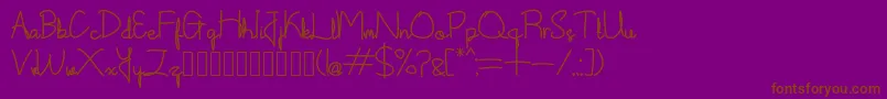 Shintelline Demo Font – Brown Fonts on Purple Background