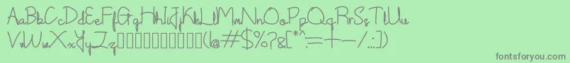 Shintelline Demo Font – Gray Fonts on Green Background