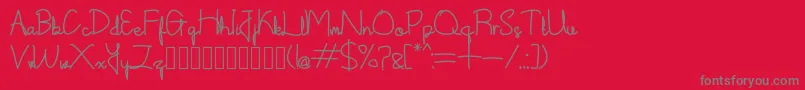 フォントShintelline Demo – 赤い背景に灰色の文字