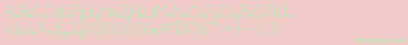 Shintelline Demo Font – Green Fonts on Pink Background