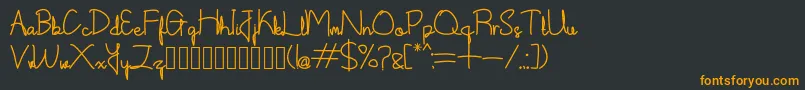 Shintelline Demo Font – Orange Fonts on Black Background