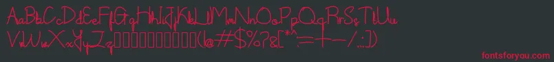 Shintelline Demo Font – Red Fonts on Black Background
