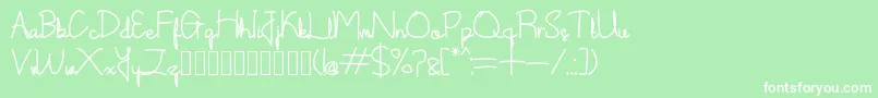 フォントShintelline Demo – 緑の背景に白い文字