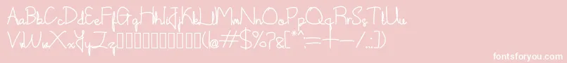 Shintelline Demo Font – White Fonts on Pink Background