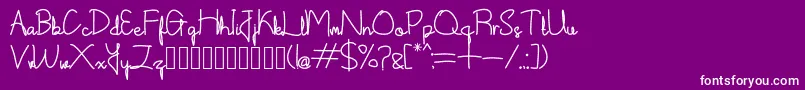 Шрифт Shintelline Demo – белые шрифты на фиолетовом фоне